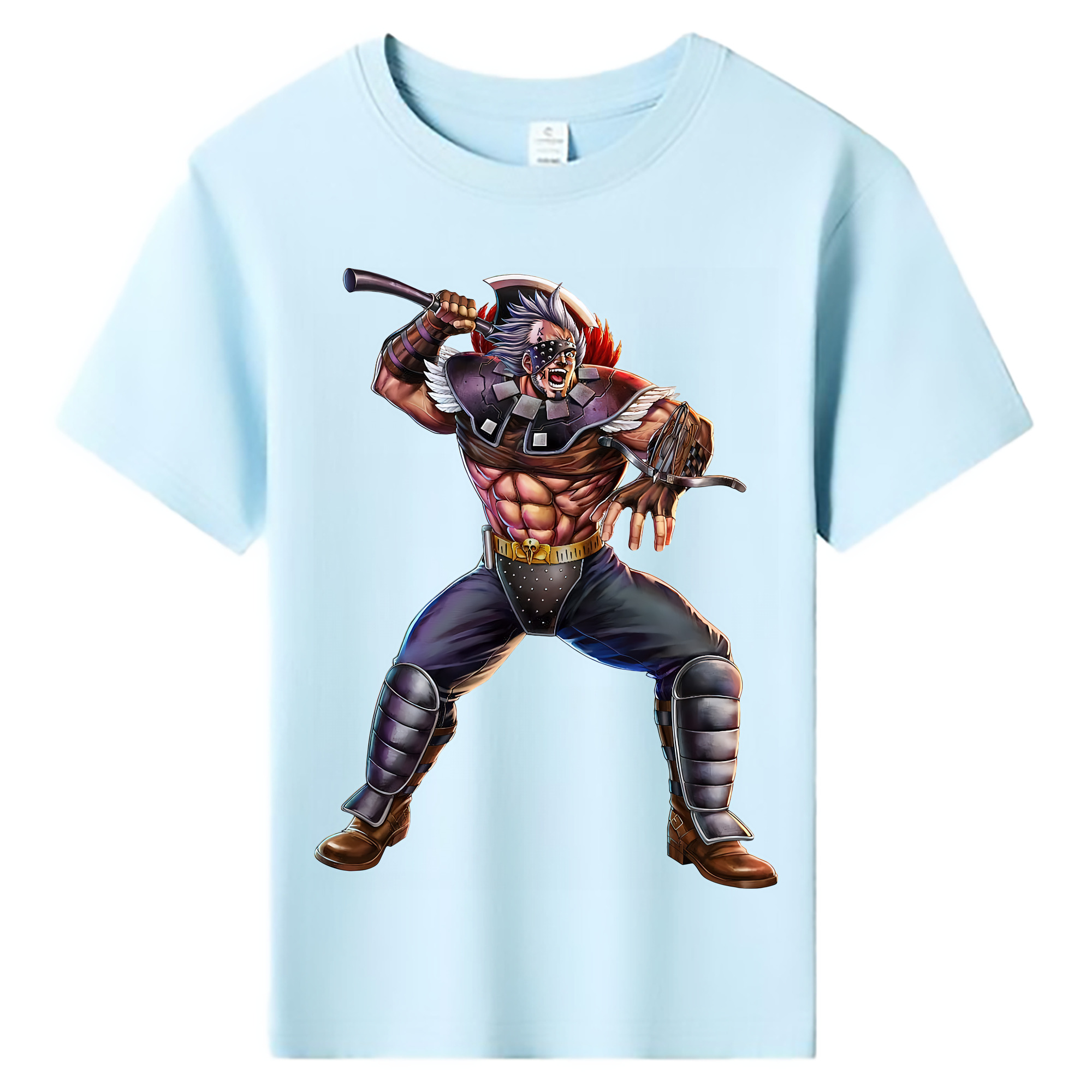 （画像用） 北斗の拳 Fist of the North Star 綿100％キッズTシャツ（フロントプリント）
